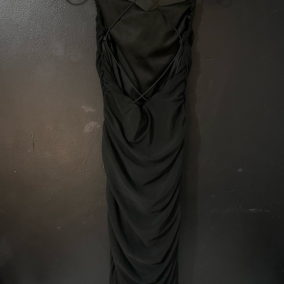 Ardene Gray Asymmetrical Ruched Bodycon Dress - Picture 2 of 2